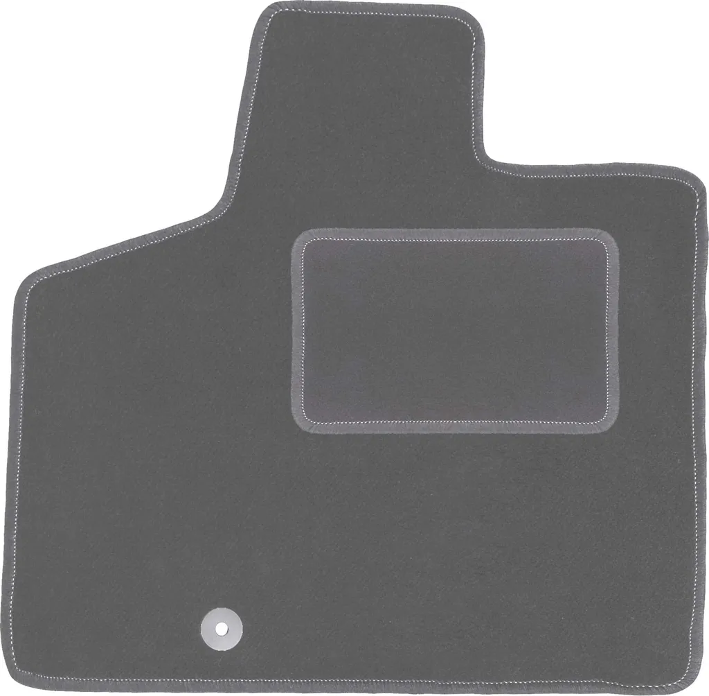 Tappetino conducente in velluto grafite compatibile con Chrysler Grand Voyager V (2008-2016, minivan) – con fissaggi – su misura