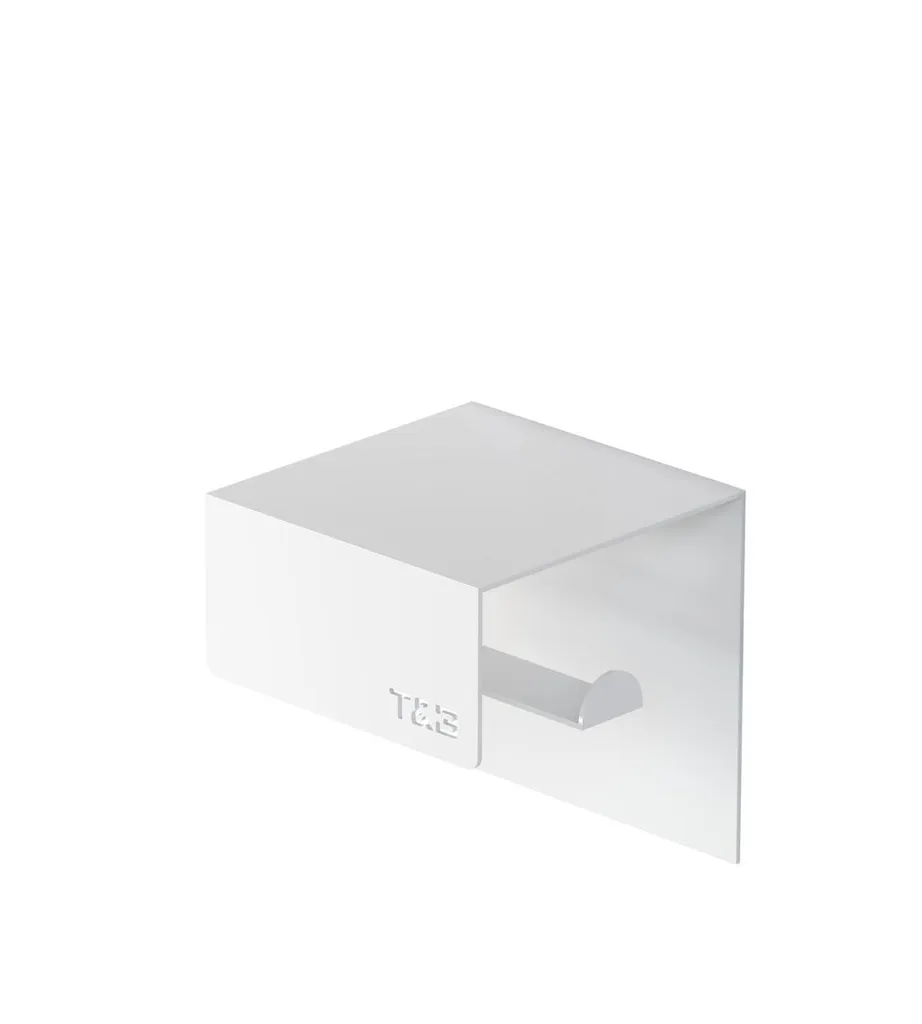 Support papier toilette mural blanc mat Nortiq T&B : fini la rouille