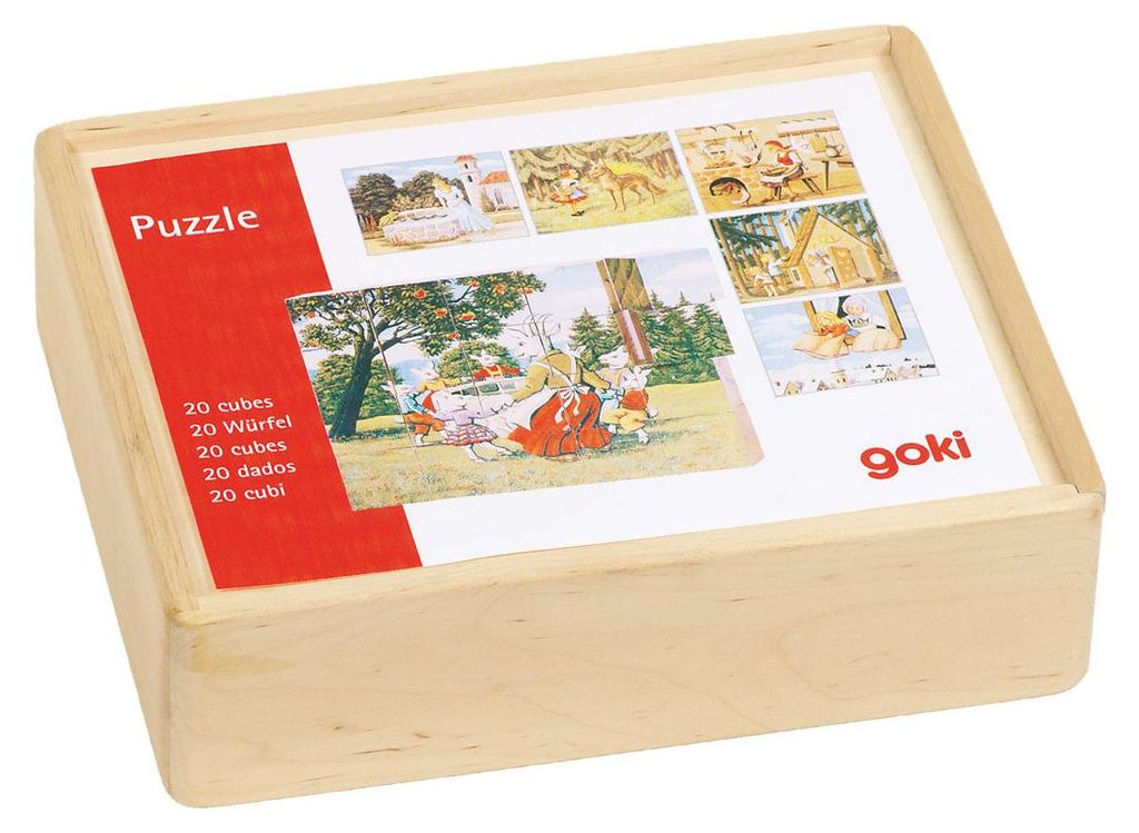Würfelpuzzle Märchen, Holz