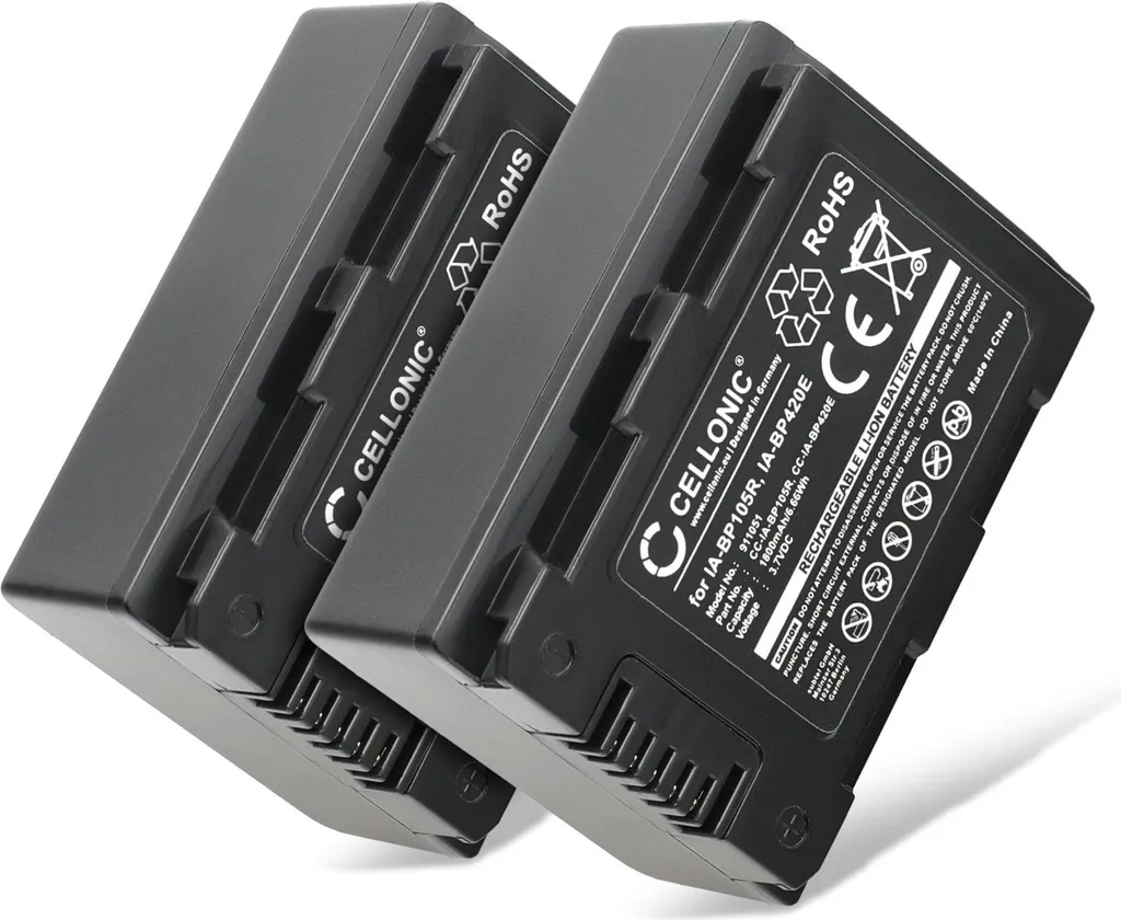 Batteria IA-BP210E Compatibile Samsung HMX-F90 HMX-H300 | 2x 1800mAh