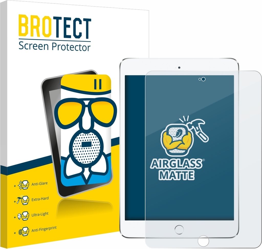 BROTECT Entspiegelungs Schutzglas für Apple iPad Mini 4 2015 Schutzfolie Panzer Folie Glas Display Schutz matt