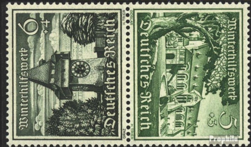Briefmarken Deutsches Reich 1939 Mi SK35 gestempelt Bauwerke