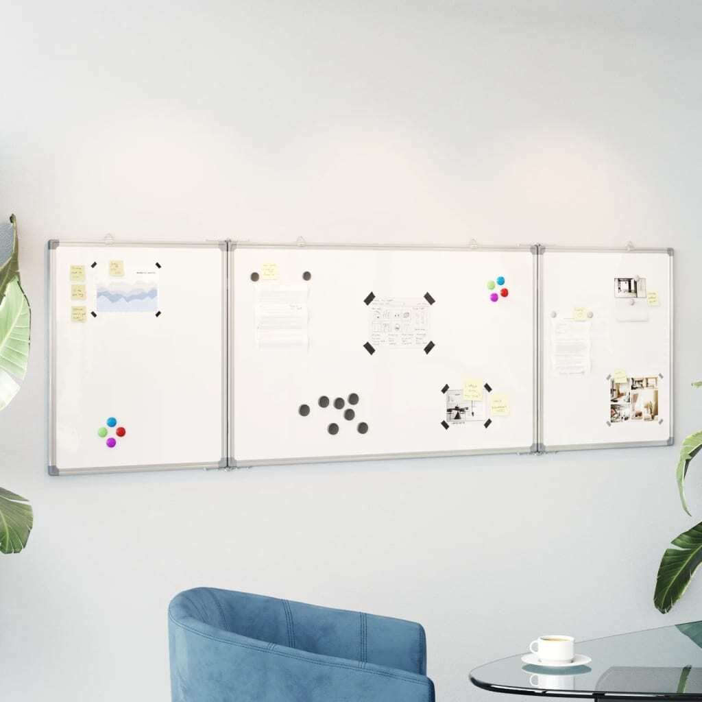 "2026 Promotion" Magnetisches Whiteboard Klappbar 160x50x1,7 cm Aluminium - Magnettafeln & Whiteboards CC23140