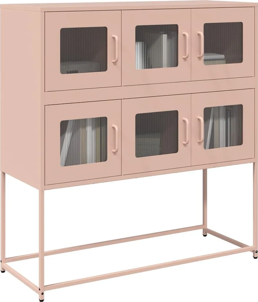 Credenza Industrial Rosa Acciaio Maison Exclusive | 100x39x107 cm