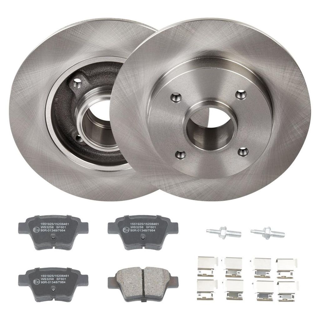 2X Bremsscheiben + Bremsbeläge Hinten