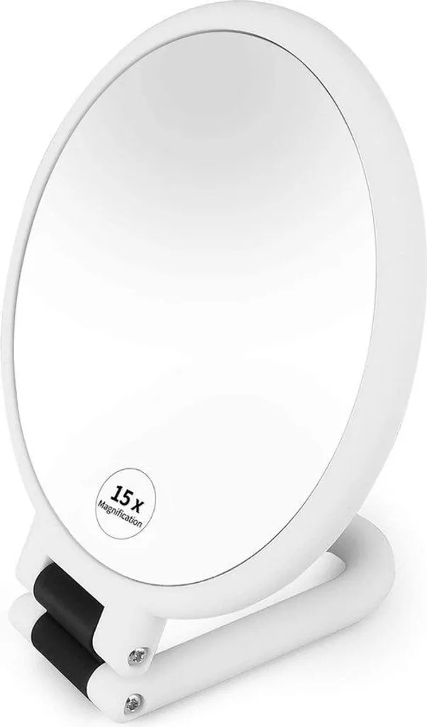 Miroir maquillage grossissant 15x pour épilation sourcils lot de 2
