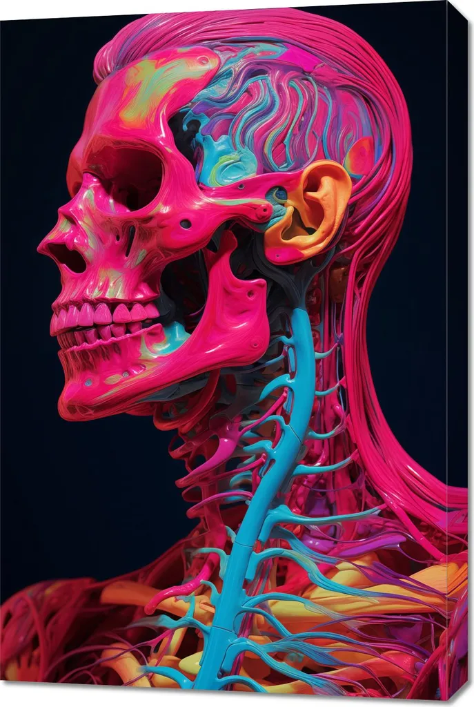 Offerta Quadro Moderno 60x90 Anatomia del Colore - Tela Canvas