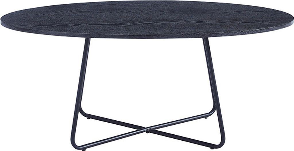HOME DELUXE - Couchtisch Oval NOVARIS 110 x 66 x 47 cm - Dark Oak|Sofatisch, Wohnzimmertisch, Wohnzimmer