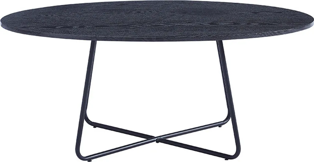 Table basse NOVARIS ovale 110cm : Gain de place et sécurité sans angles