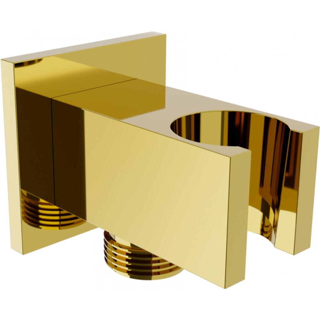 Support de douche Cube, fixe, avec bec, or (79300-50) Image du produit 