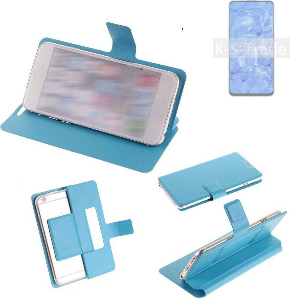 K-S-Trade Schutzhülle Handyhülle kompatibel mit Oppo Reno6 5G Flip cover Handy case Smartphone Klapphülle blau