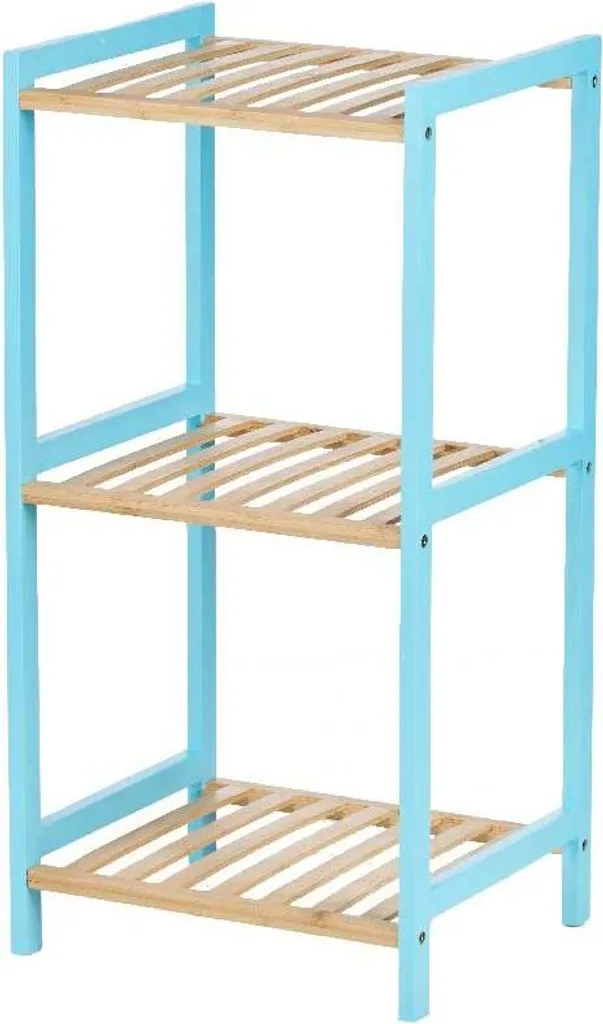 Étagère salle de bain Berilo WR5503-3-467 Blue Natural 35x30x70 cm