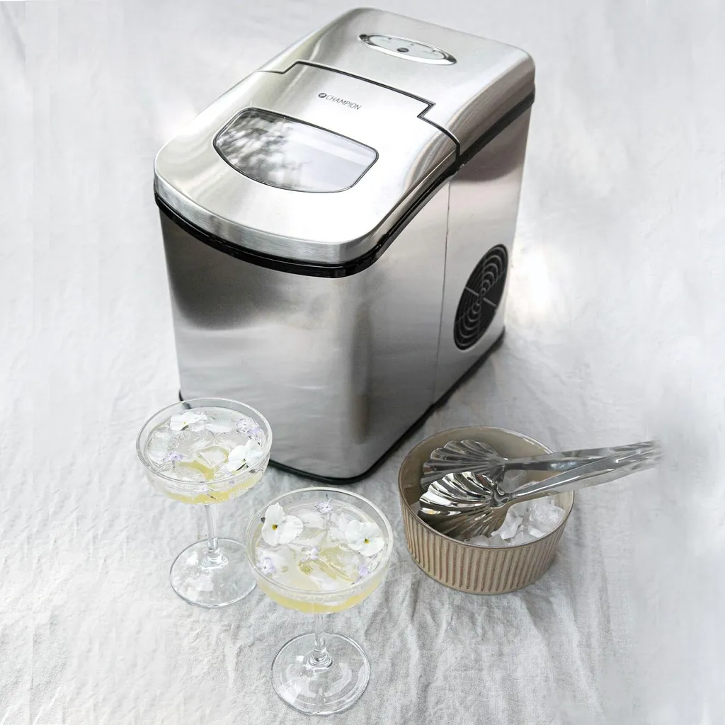 Machine à glace 10kg/24h IM210 Inox - Machine à glaçons compacte grise