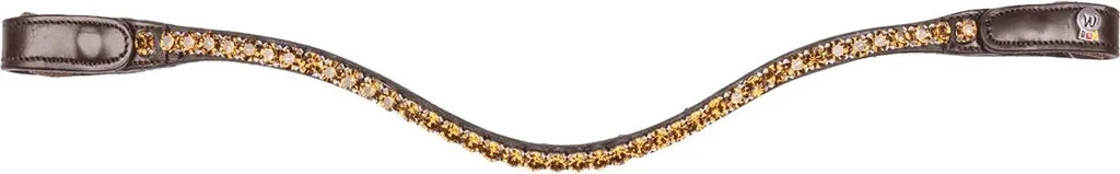 Frontal de Filet en Cuir Marron Beige Waldhausen X-Line pour Cheval