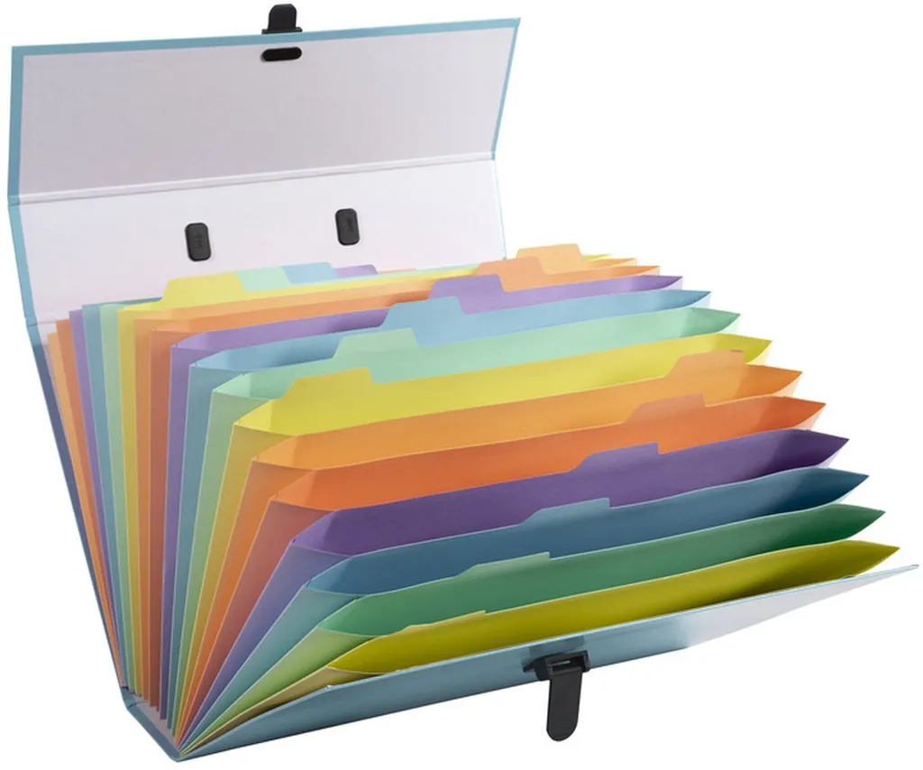 Trieur Valisette Extensible pour Dossiers A4 avec 18 Compartiments - 6