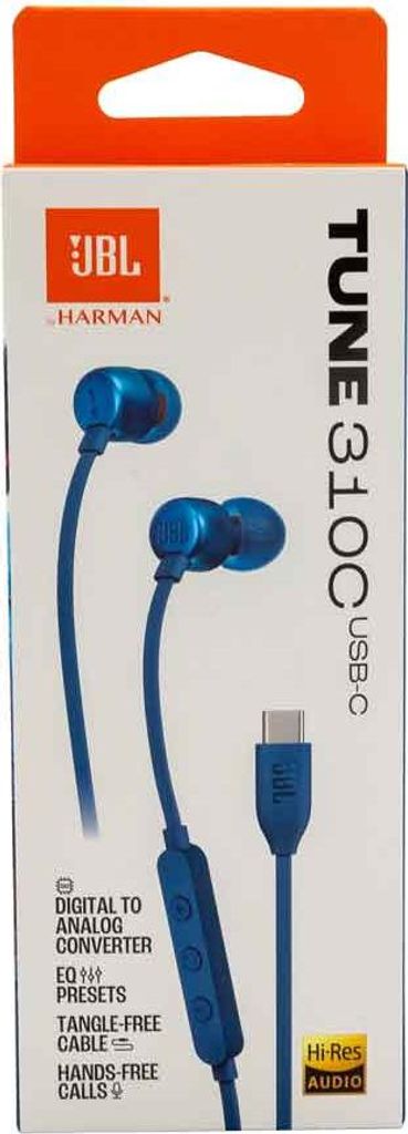 JBL Tune 310C USB-C Kabelkopfhörer Blau Produktbild 