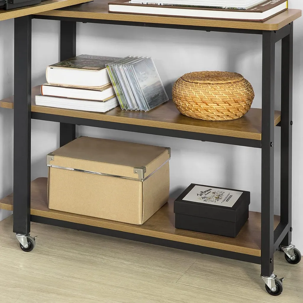 Table console modulable gain de place table pivotante mobile pour entrée - 6