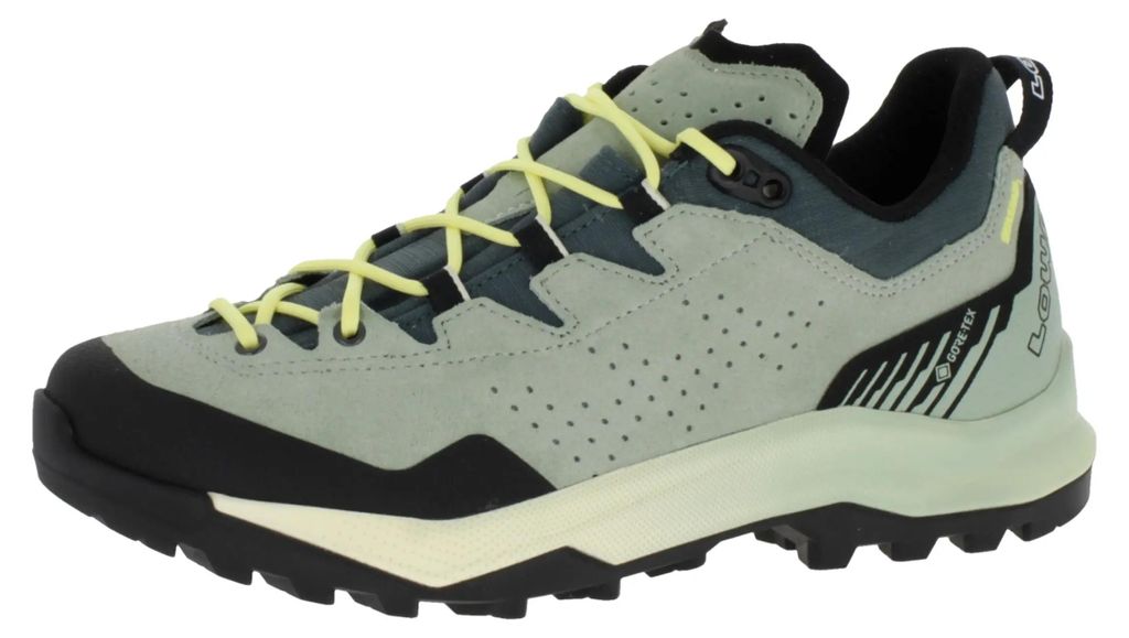 Lowa Explorer GTX Lo Ws wasserdichte und stabile Damen Wanderhalbschuhe mit griffiger Vibramsohle und Goretex Membrane Dunkelpetrol/Mint EU 43,5