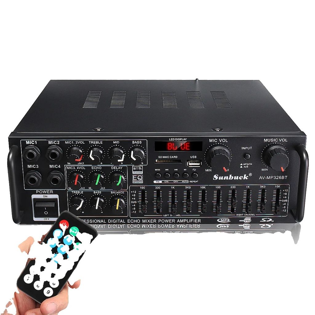 Amplificatore, potenza 2000 W, connessione Bluetooth, 326BT Immagine del prodotto 