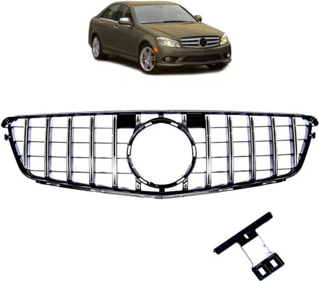 Calandre Panamericana noire chromée Mercedes Classe C W204 2007-2015