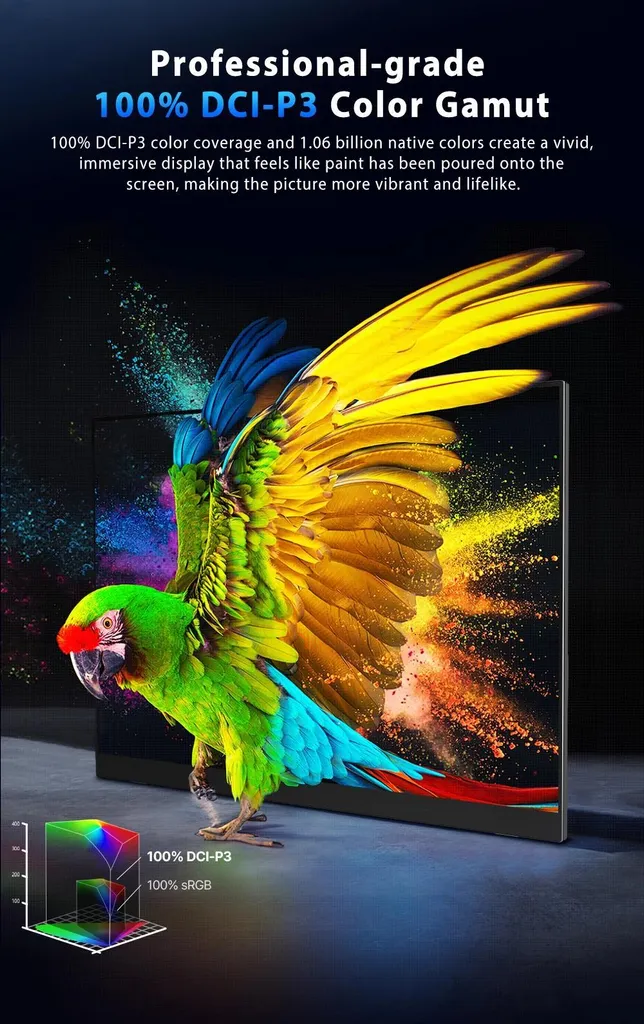 Écran portable 2.5K 240Hz IPS de 40,6 cm - Précision et fluidité 16:10 - 7