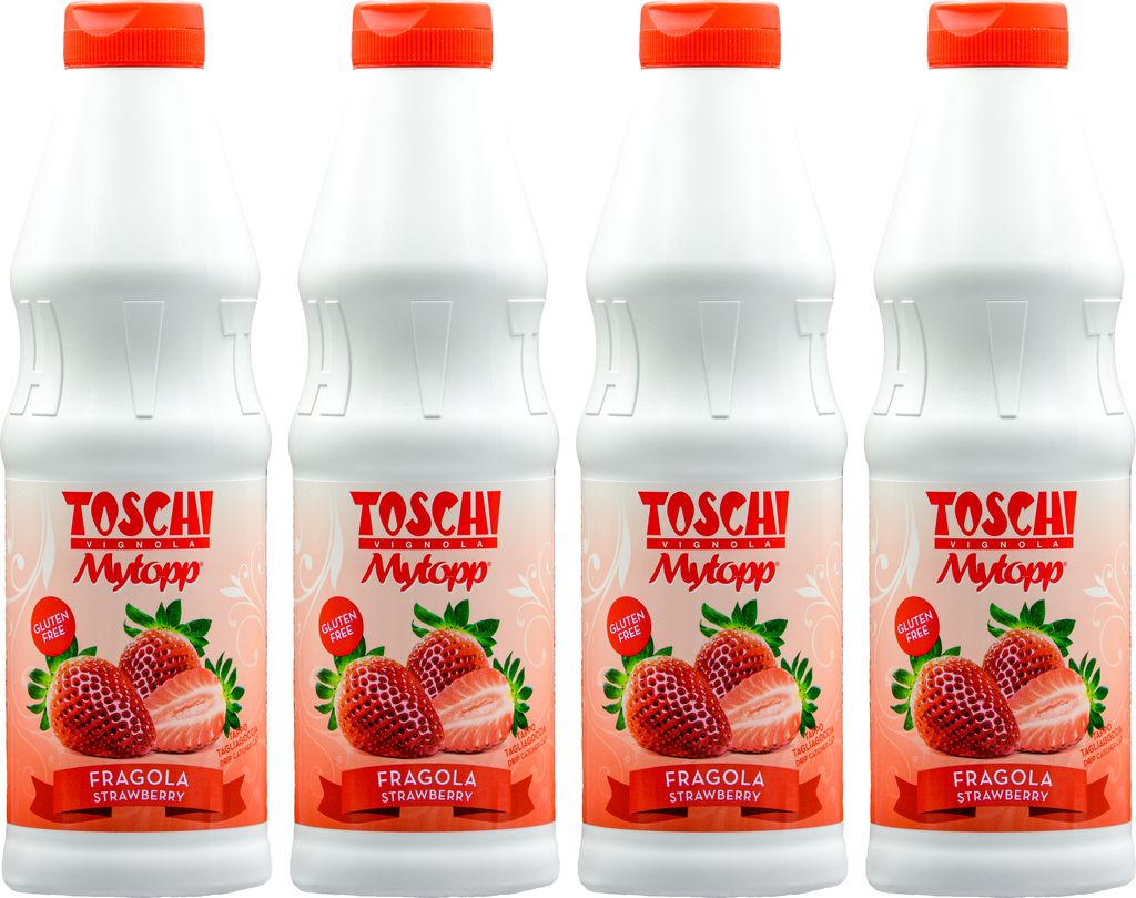 Food-United Dessert-Soße-ERDBEERE Topping-Eis-Sauce von TOSCHI 4x 1KG