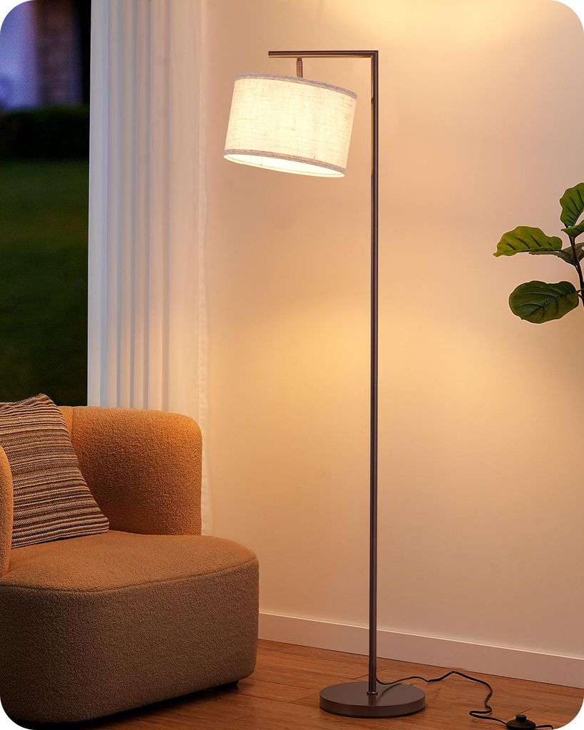 EDISHINE Stehlampe Wohnzimmer 160cm, Bogenlampe Modern mit Produktbild 