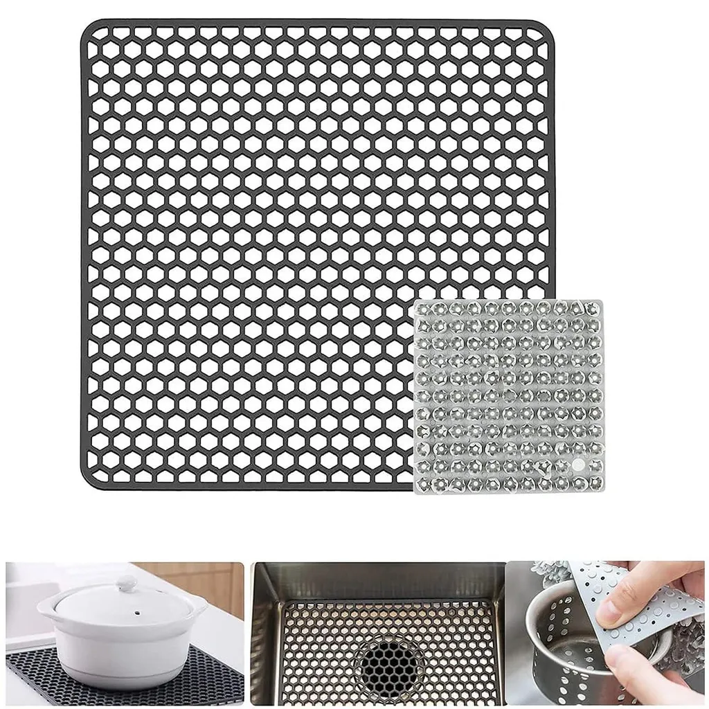 Tapis égouttoir silicone antidérapant et pliable 34cm spécial légumes