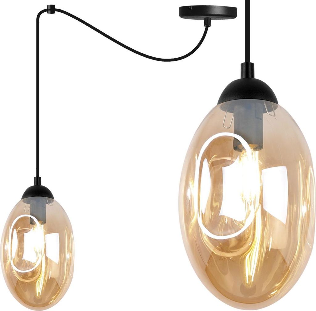 Moderne Loft Hängelampe – Elegante Deckenlampe Kronleuchter mit E14 Fassung für Wohnzimmer und Schlafzimmer