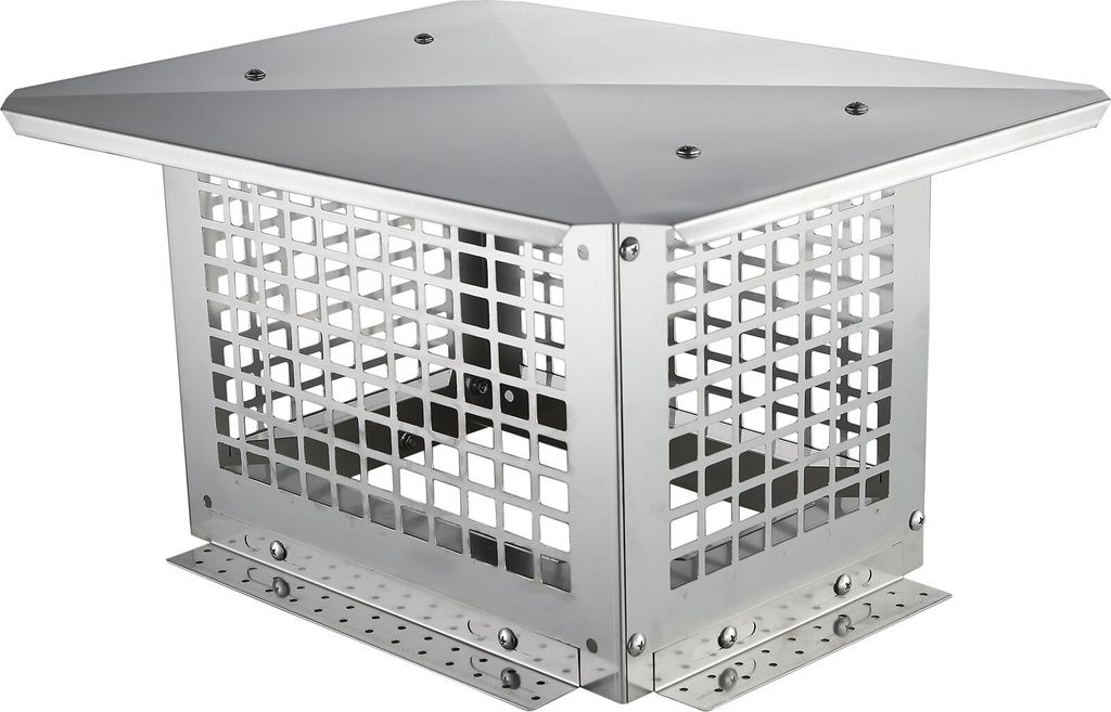 Schornsteinabdeckung Edelstahl 304 Kaminhaube 472x381x250mm Kaminabdeckung Vogelschutz Regenhaube Schornsteinhaube 2 Installationsmethode Kaminhut ...