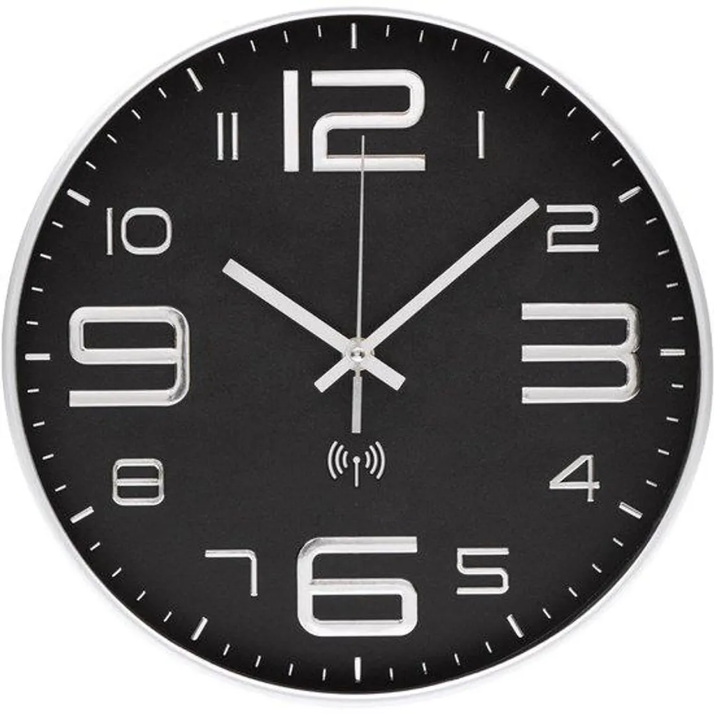 Horloge murale silencieuse argentée : fini le bruit du tic-tac
