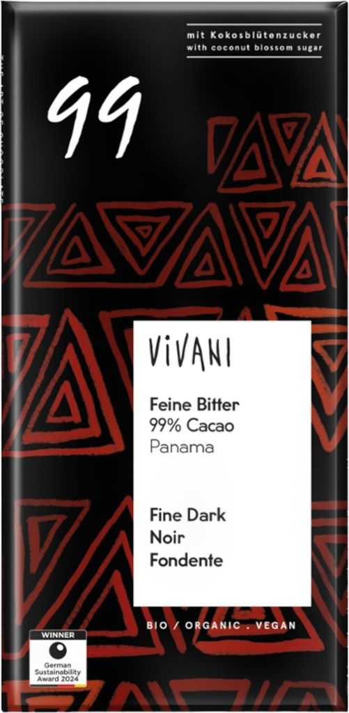 Tavoletta di cioccolato - Fine Bitter 99% Cacao 80g Immagine del prodotto 