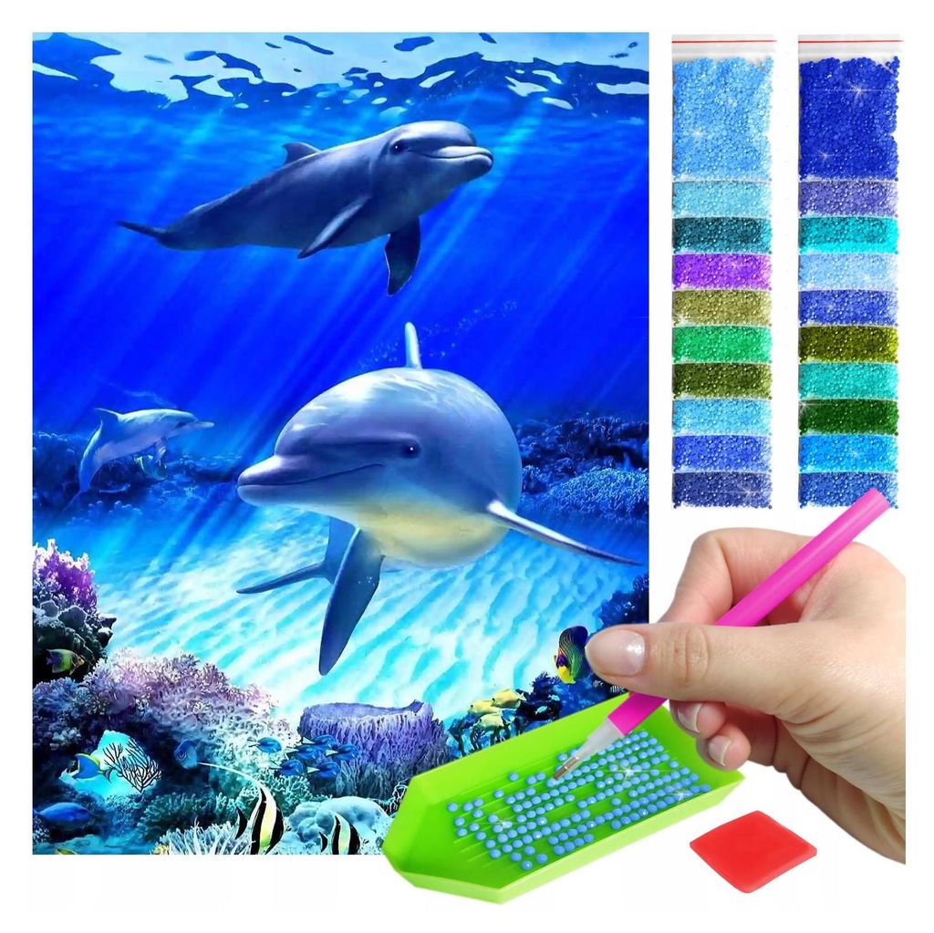 ARTULIO - Diamond Painting Set - Delfine im Unterwasser Produktbild 