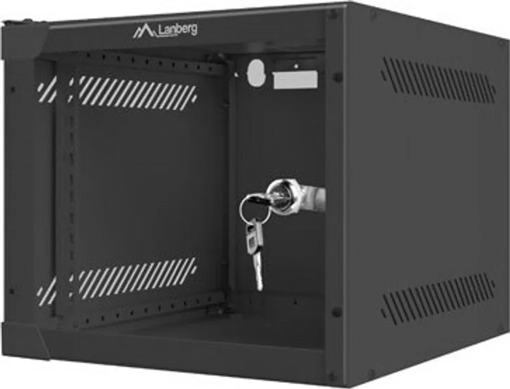 Baie de Brassage Murale 10'' 4U Lanberg - Coffret Réseau avec Porte Verre