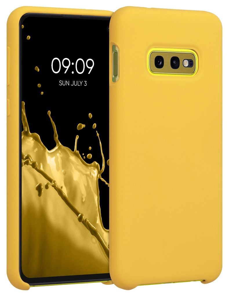 kwmobile Handyhülle für Samsung Galaxy S10e Hülle - Case Silikon - Kabelloses Laden - Schutzhülle Cover in Honiggelb