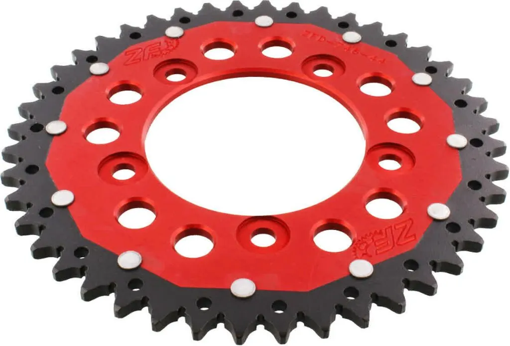 Couronne de transmission moto ZF 44 dents pas 520 bicolore pour Ducati