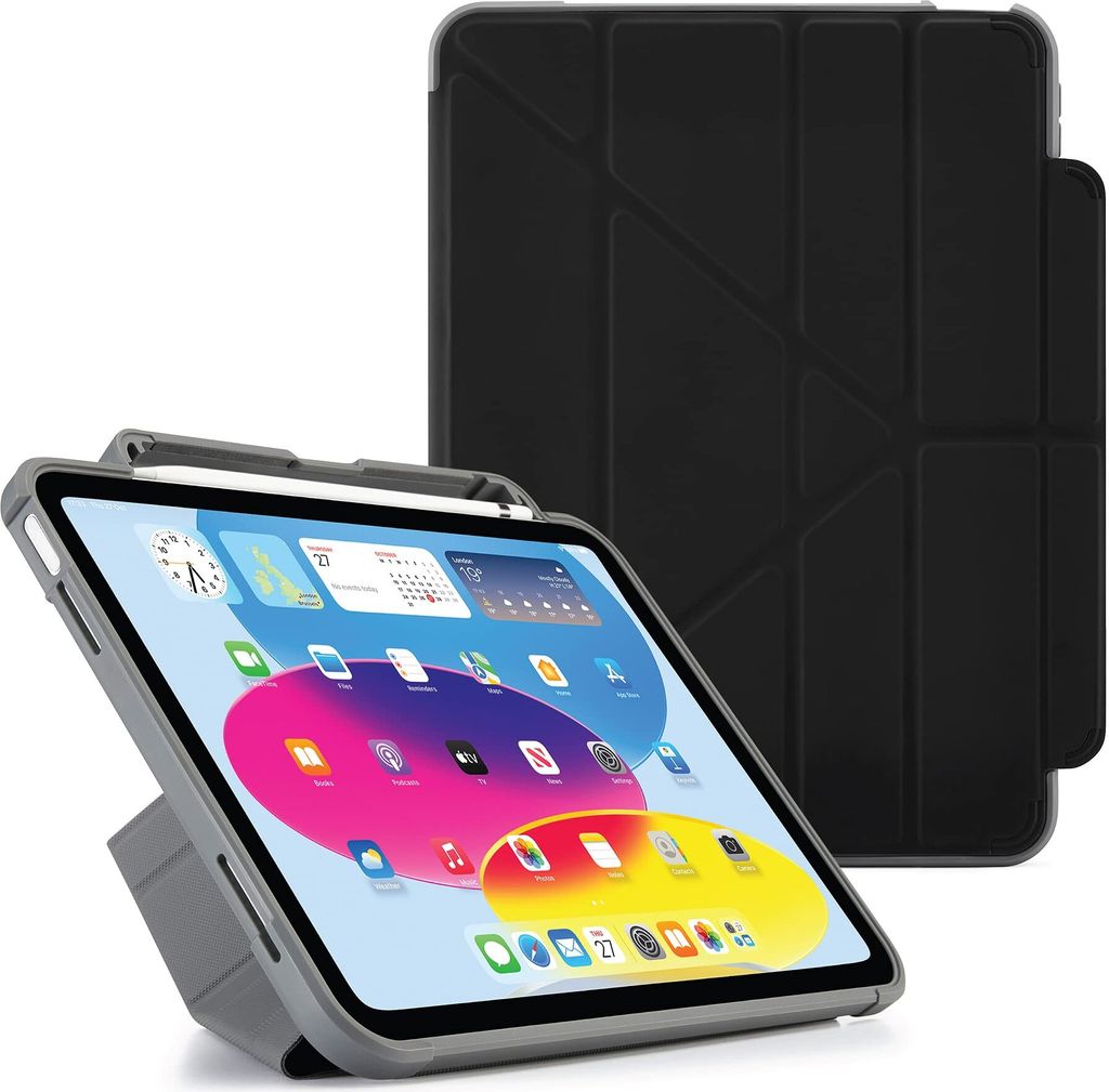 Pipetto Origami No2 Pencil Shield Case, iPad 10. Gen. (2022), schwarz