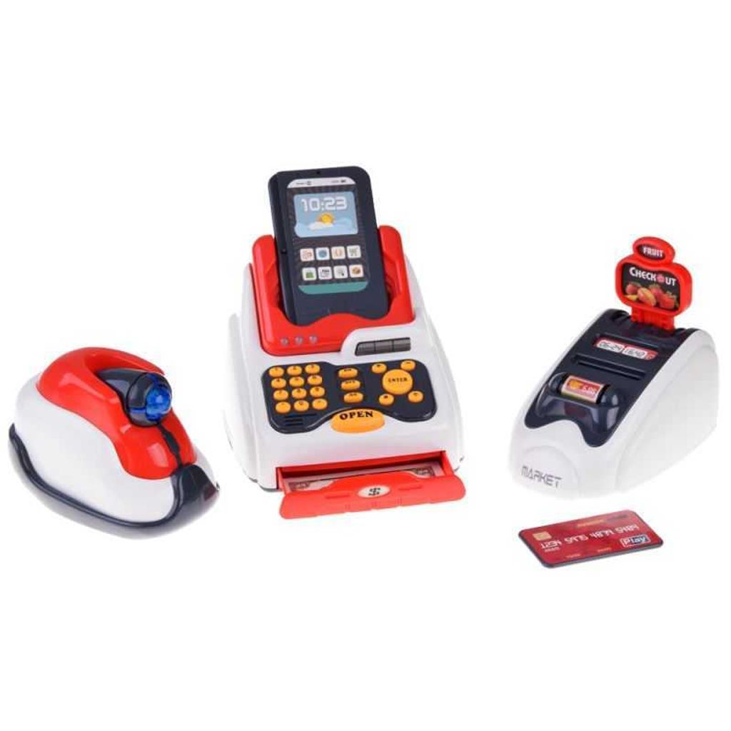 Komplettes Spielset Mini-Markt mit Scanner & Kasse