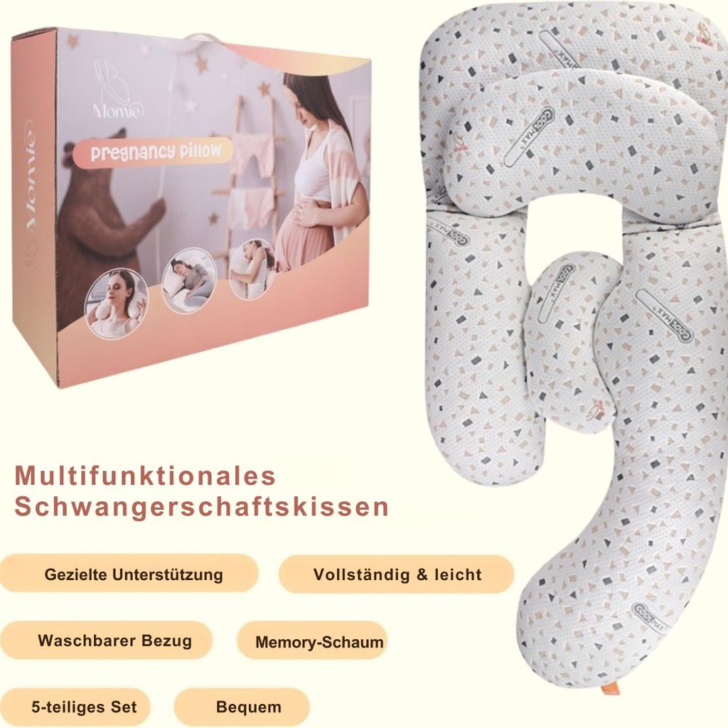 Momie™ Coussin de grossesse réglable 5 pièces - Mousse à Image du produit 