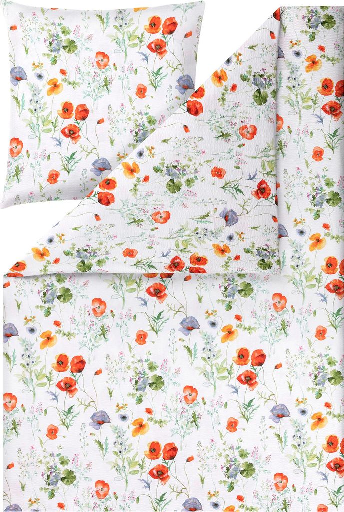 Estella Bettwäsche Mirelle" rot 1x 135x200 cm + 1x 80x80 Produktbild 