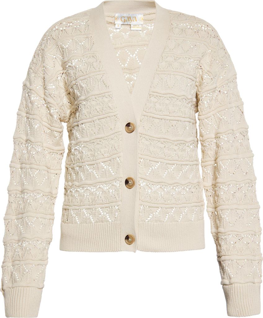 Gaya damen strickjacke - dunklecreme, XL