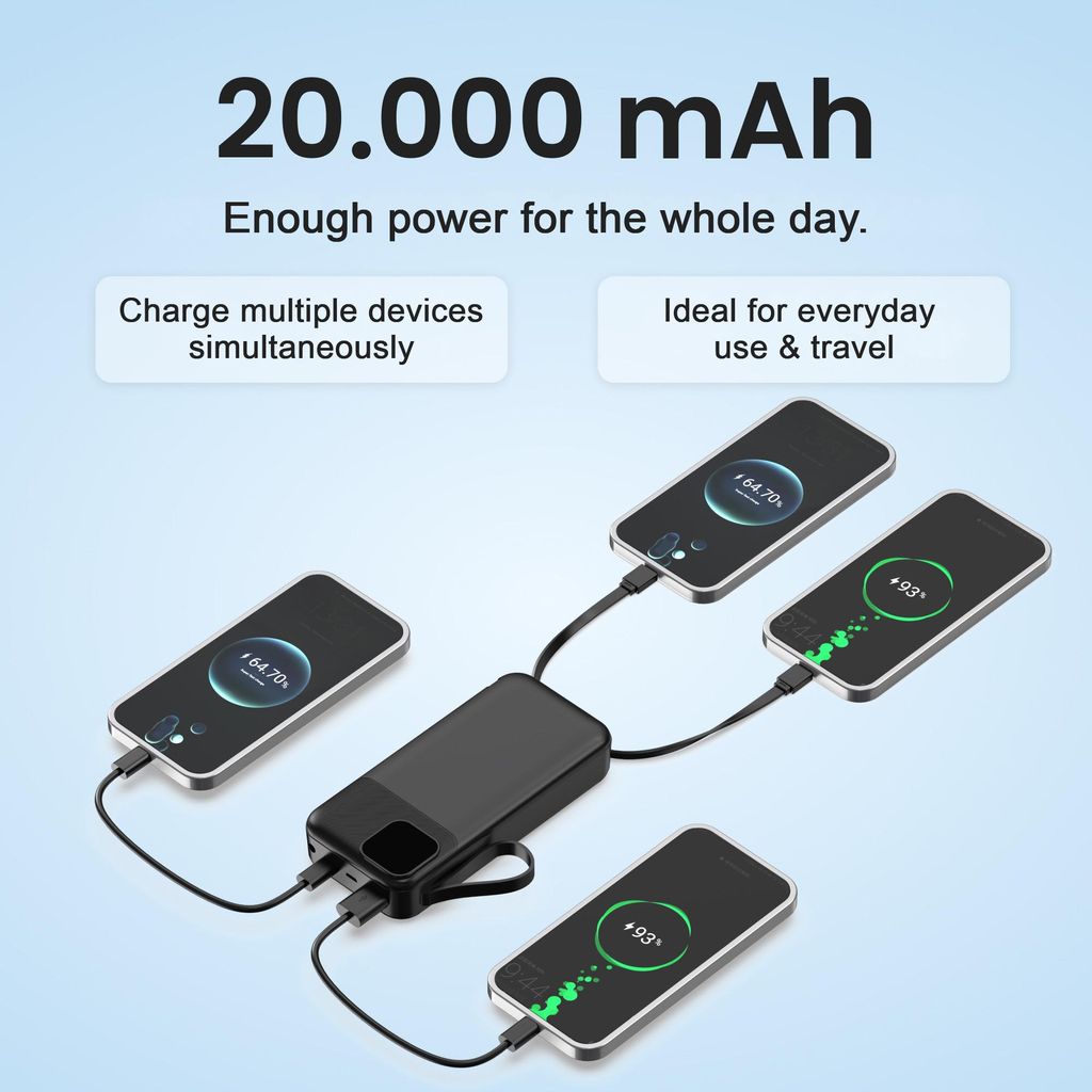 VIESTA® powerbanka 20 000 mAh biela rýchlonabíjanie 22,5 W Obrázok produktu 