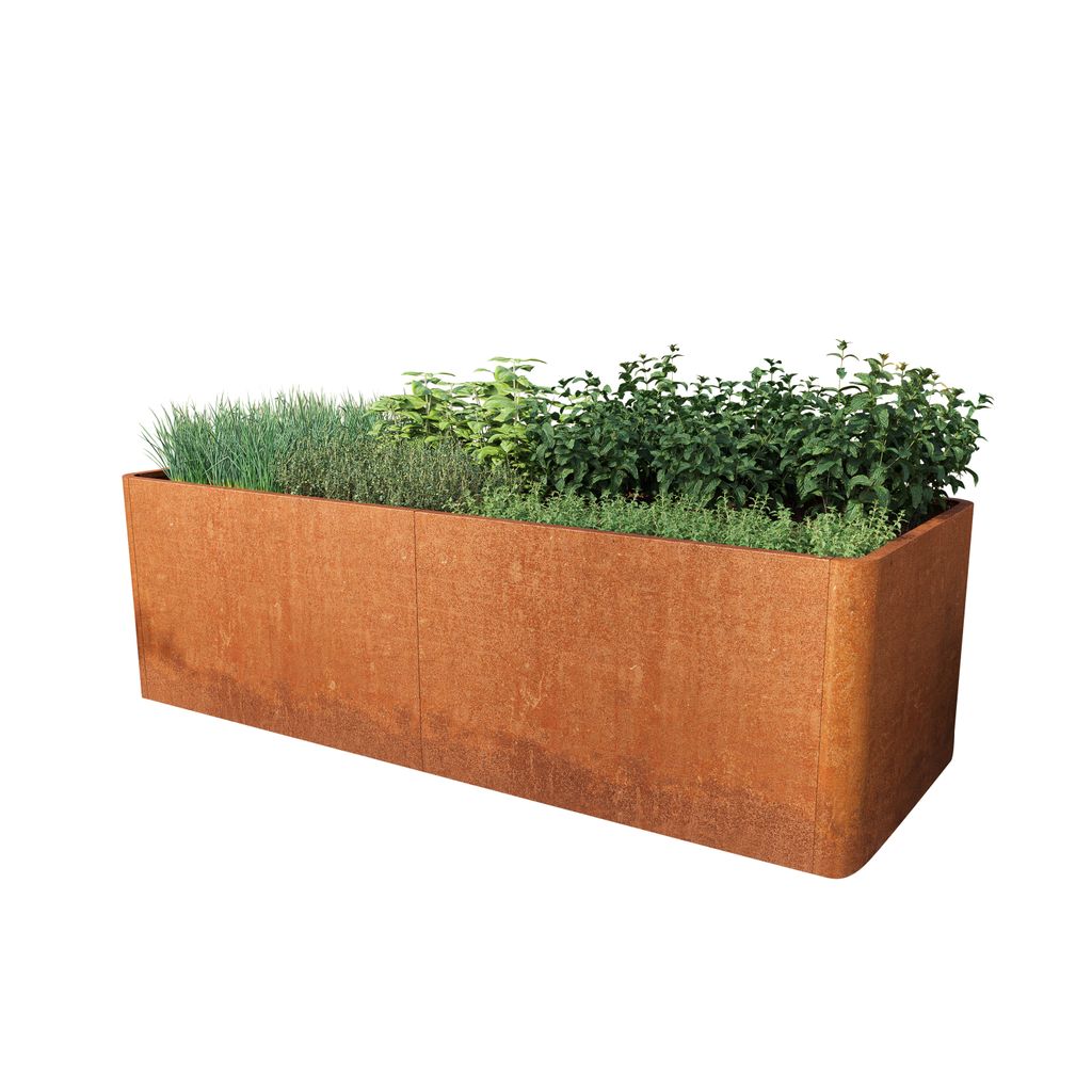 PRIMEYARD Cortenstahl Hochbeet Mario 200x80x80 cm, Rost-Optik