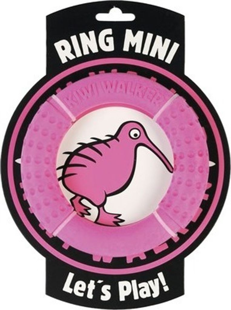 Hundespielzeug Kiwi Play Ring Mini pink 13,5 x 2,5 cm