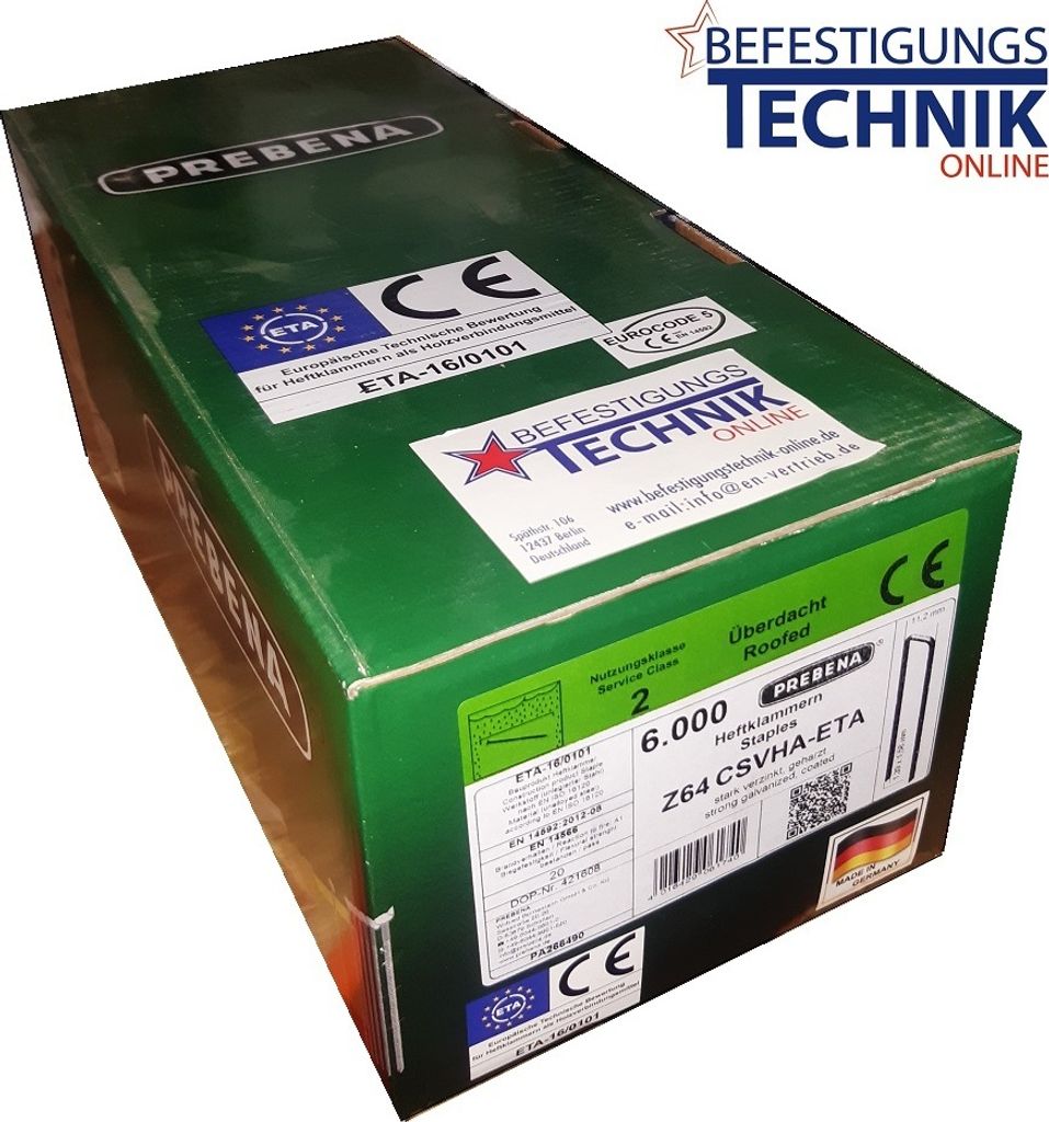 Prebena Klammern Z 64mm CSVHA ETA verzinkt für 5C-Z75 Produktbild 