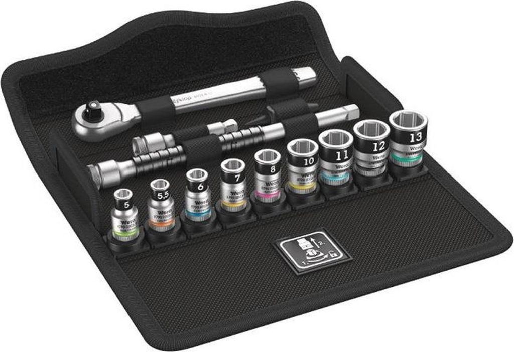 Steckschlüsselsatz 8100 SA 12 HF Zyklop 13-tlg.1/4 Zoll SW 5-13mm Z.72 6KT WERA