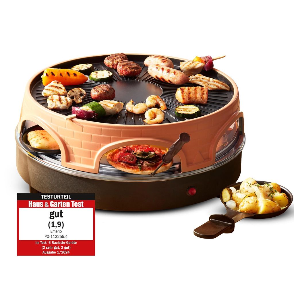 Emerio Pizzarette 3-en-1 Original – Raclette et gril – Four Image du produit 