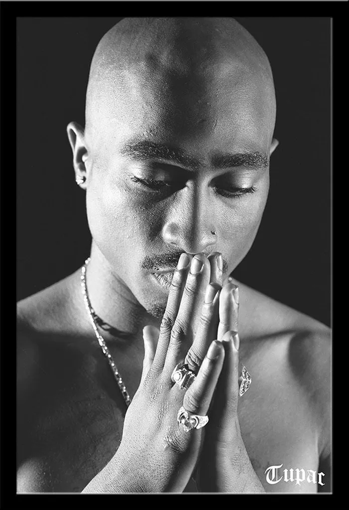 Poster 2pac encadré sans risque de casse : Cadre Shinsuke Vitre Acrylique