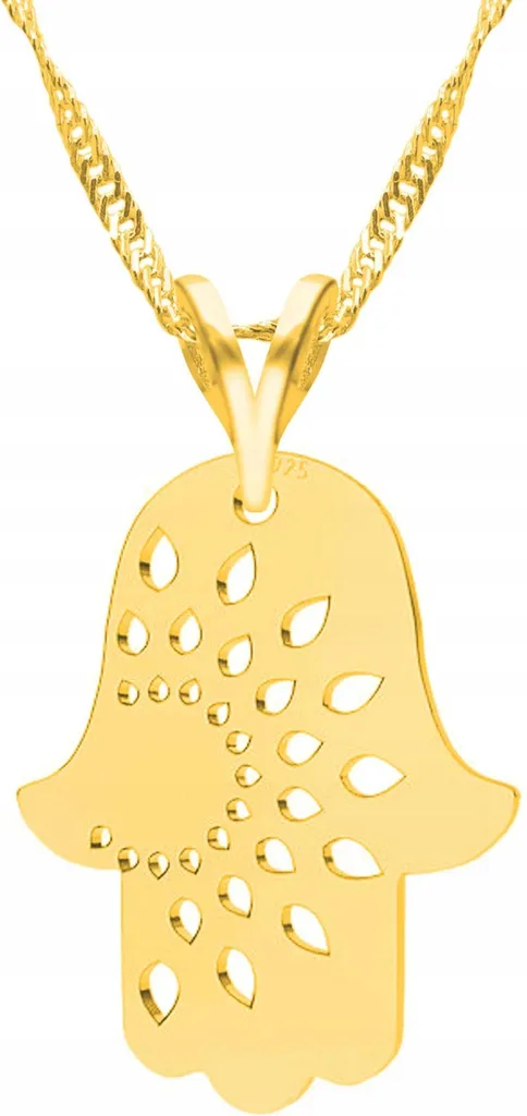 Collana Elegante Oro 925 Mano Aperta - Accessorio Donna Office