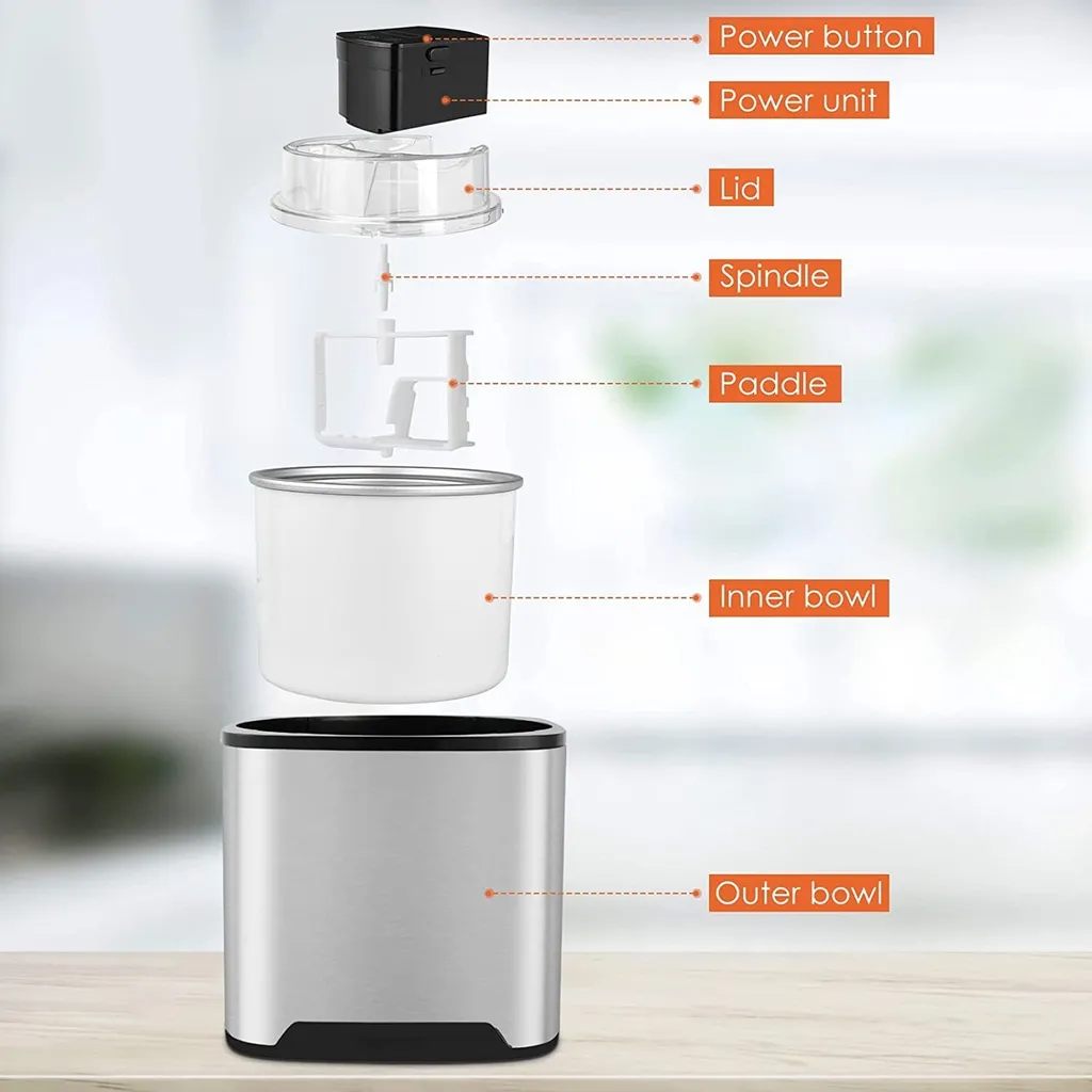 Loecoho Eismaschine 2 00 l Edelstahl mit UR7091